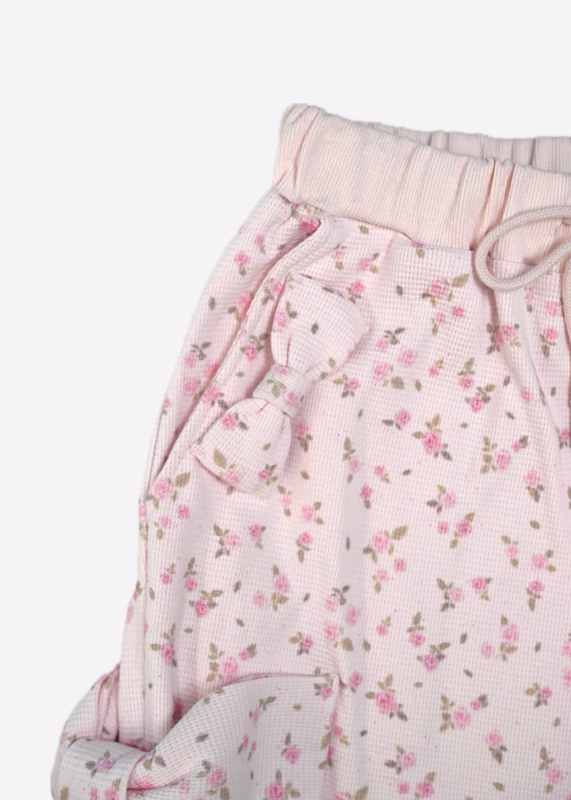 flower waffle ribbonful lounge pants