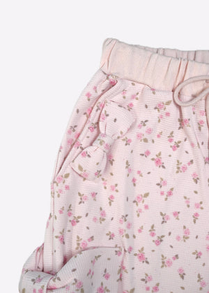 flower waffle ribbonful lounge pants