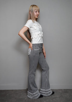 vintage lace gingham pants