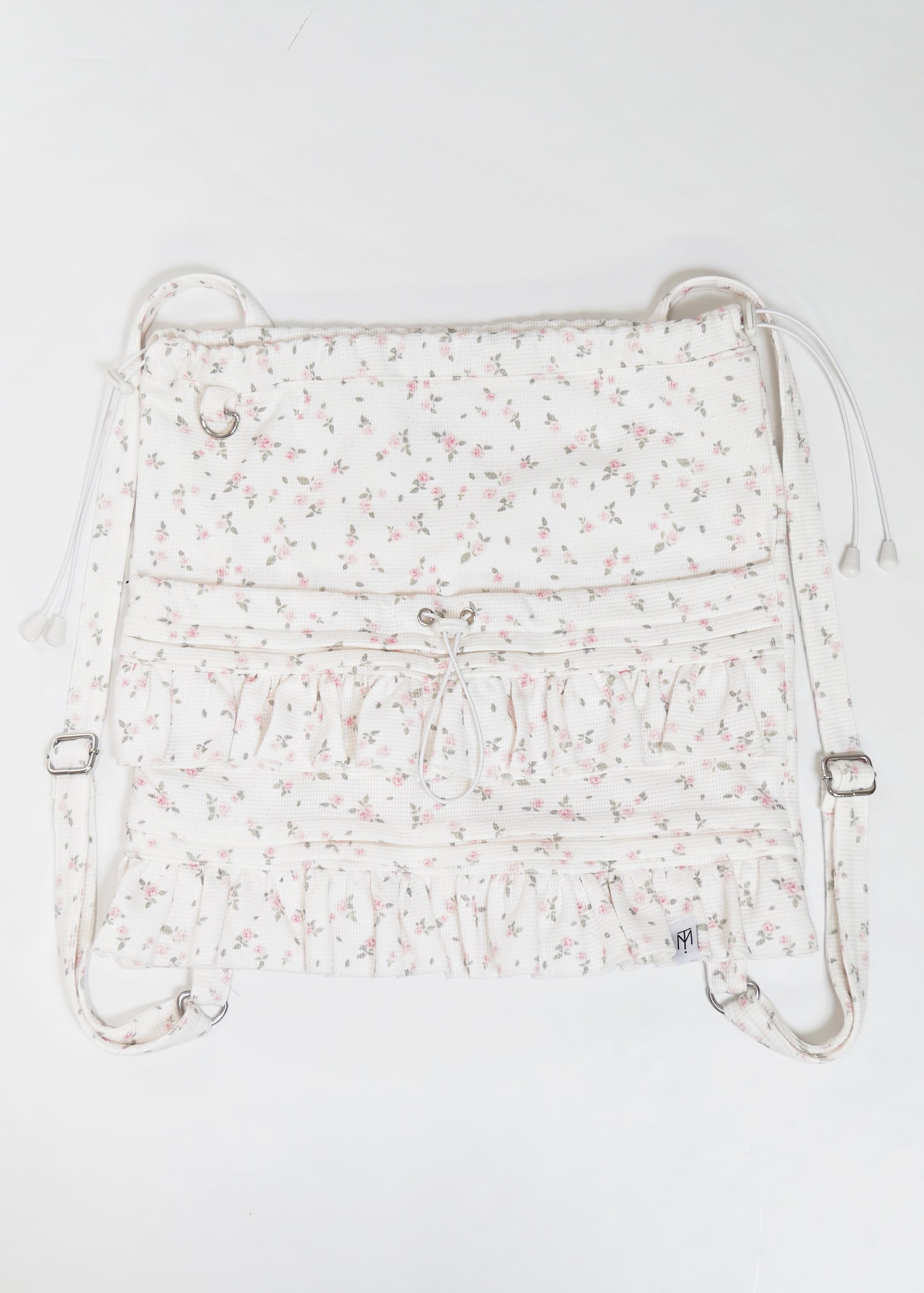 flower waffle frill knapsack
