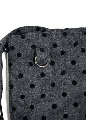 velvet dot woolly frill knapsack