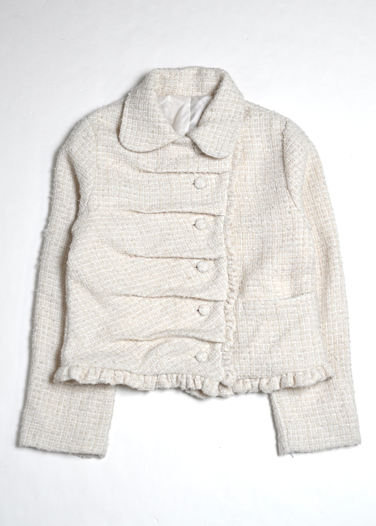 button up tweed jacket