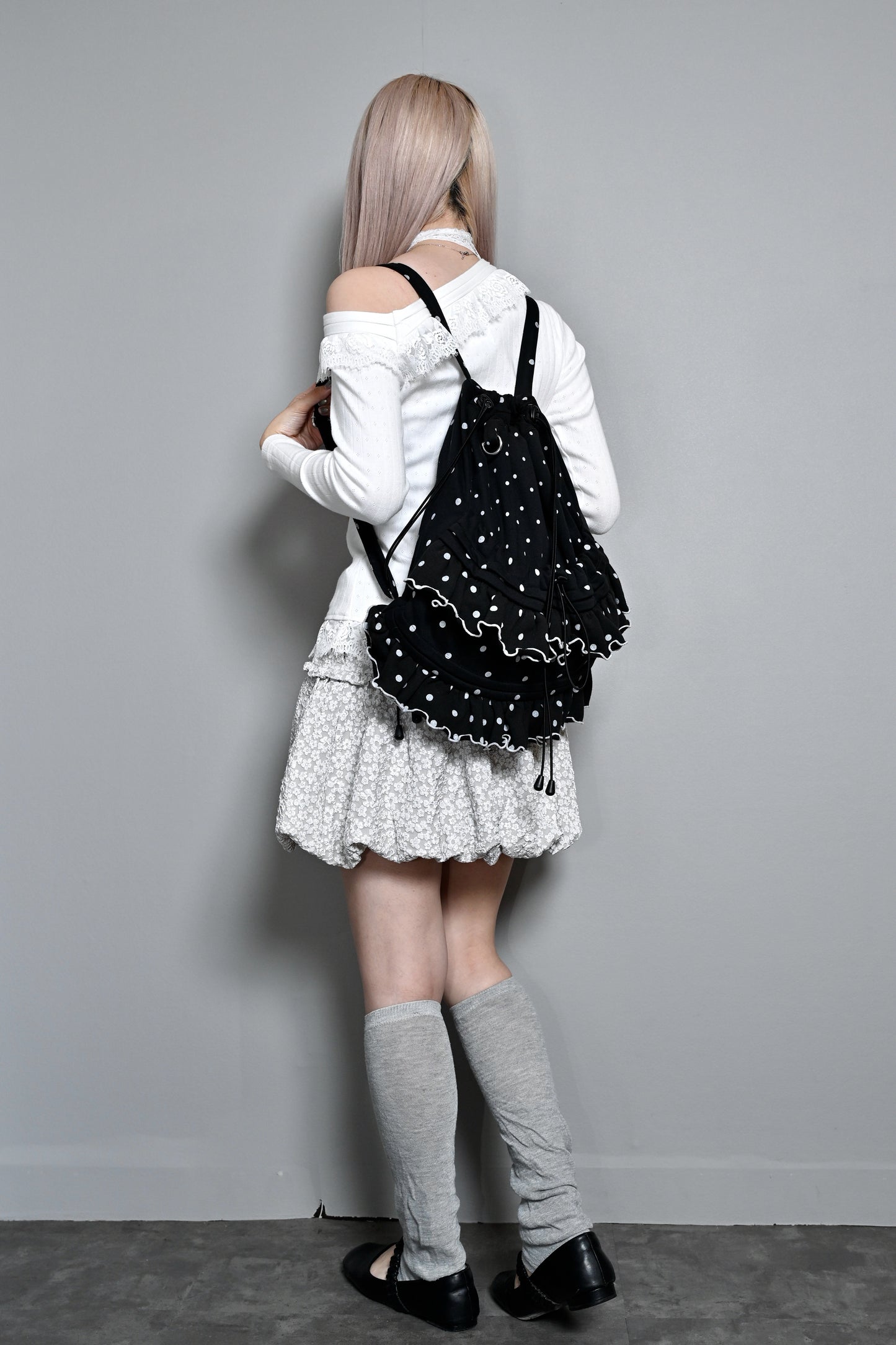 dot frill knapsack