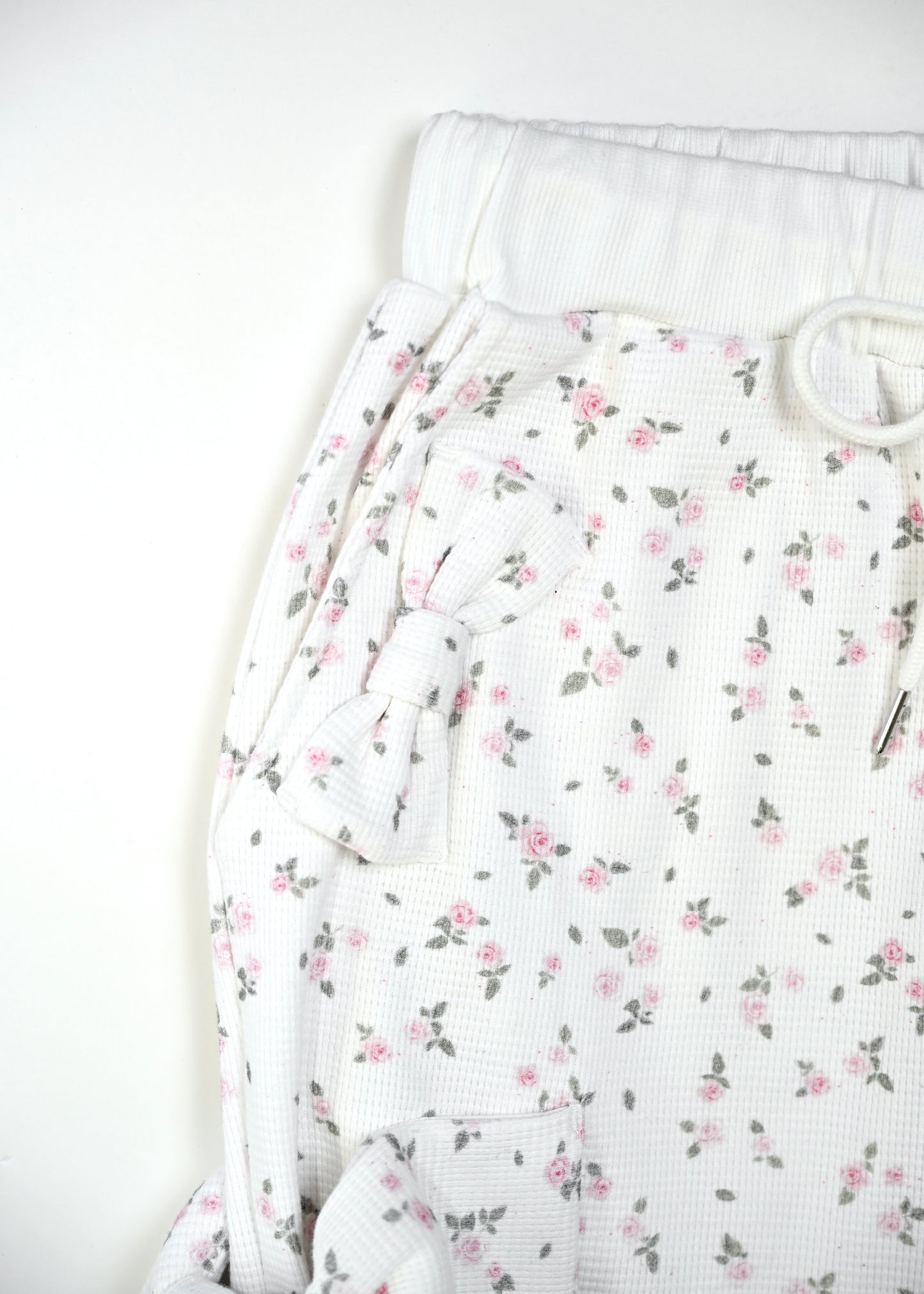 flower waffle ribbonful lounge pants
