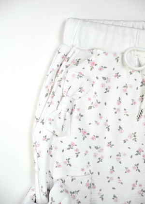 flower waffle ribbonful lounge pants