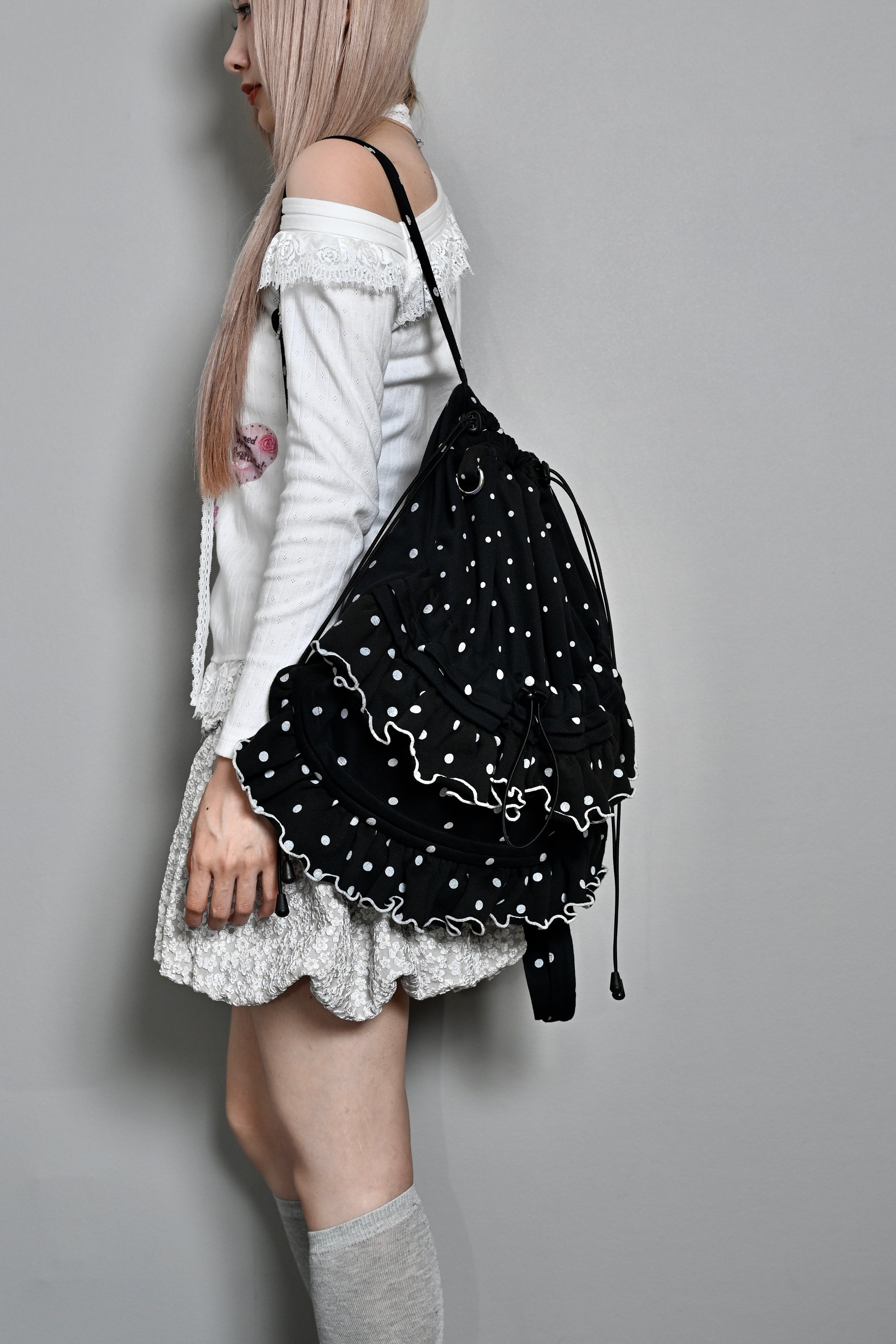 dot frill knapsack – Tie.Me