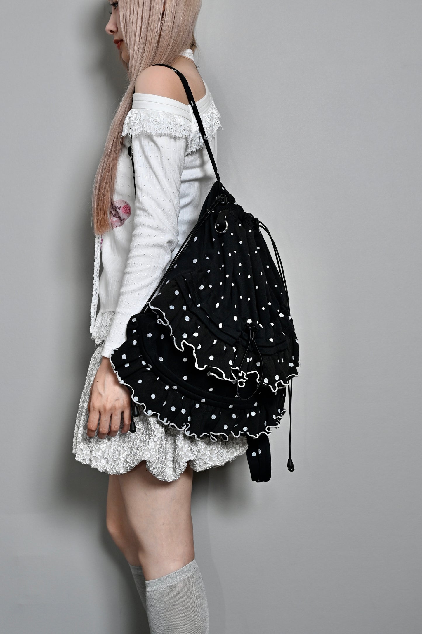 dot frill knapsack
