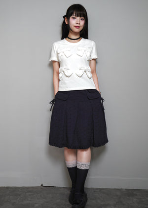 pleated cargo floral skirt