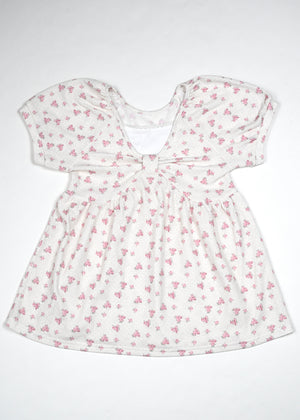 【8月初旬発送】flower waffle ribbon tunic