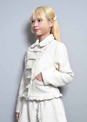 button up tweed jacket