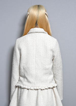 button up tweed jacket