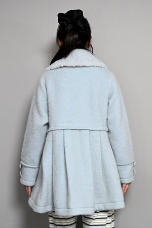 grace fur collar wool long coat