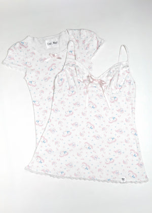 「swan's dream」lace cami dress