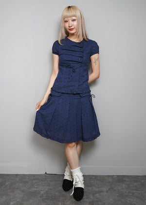 pleated cargo floral skirt