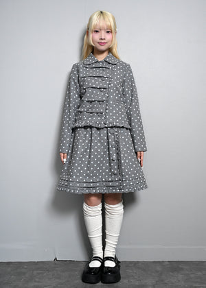 button up wool dot jacket