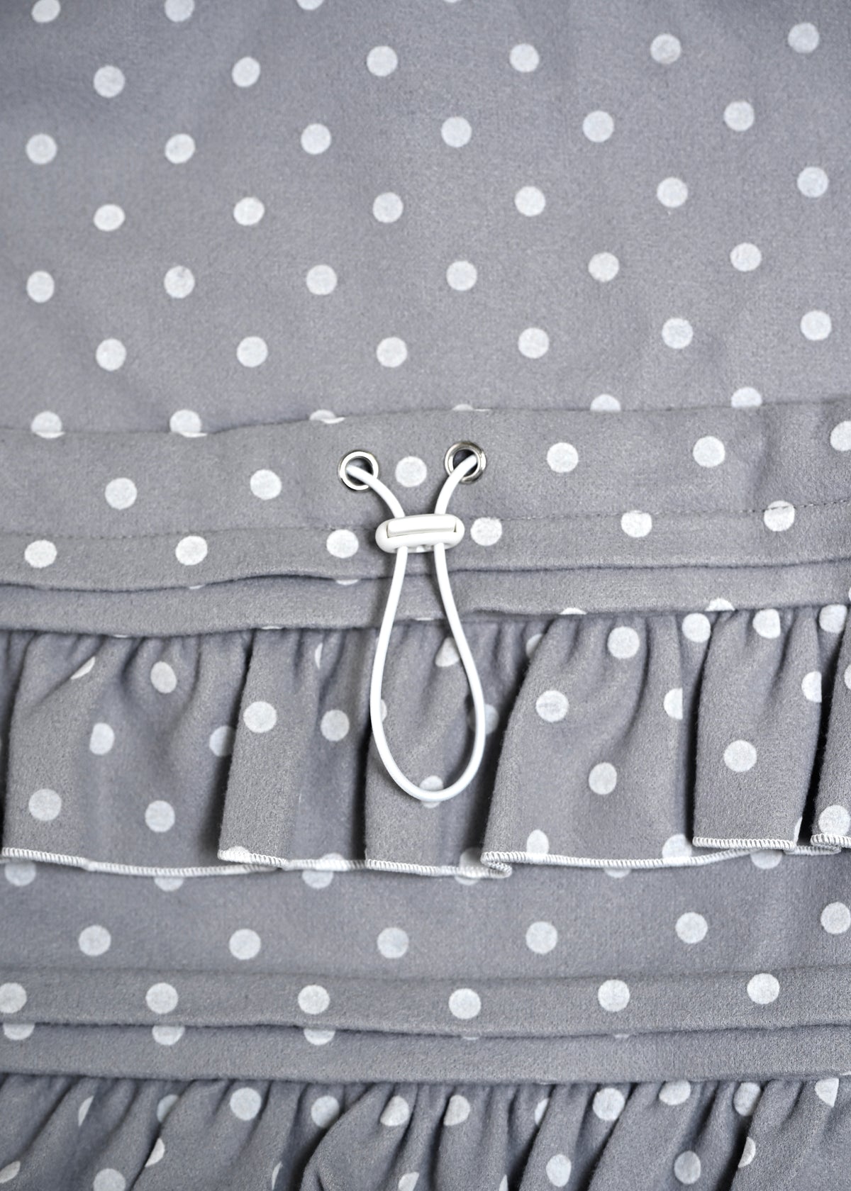 velvet dot woolly frill knapsack