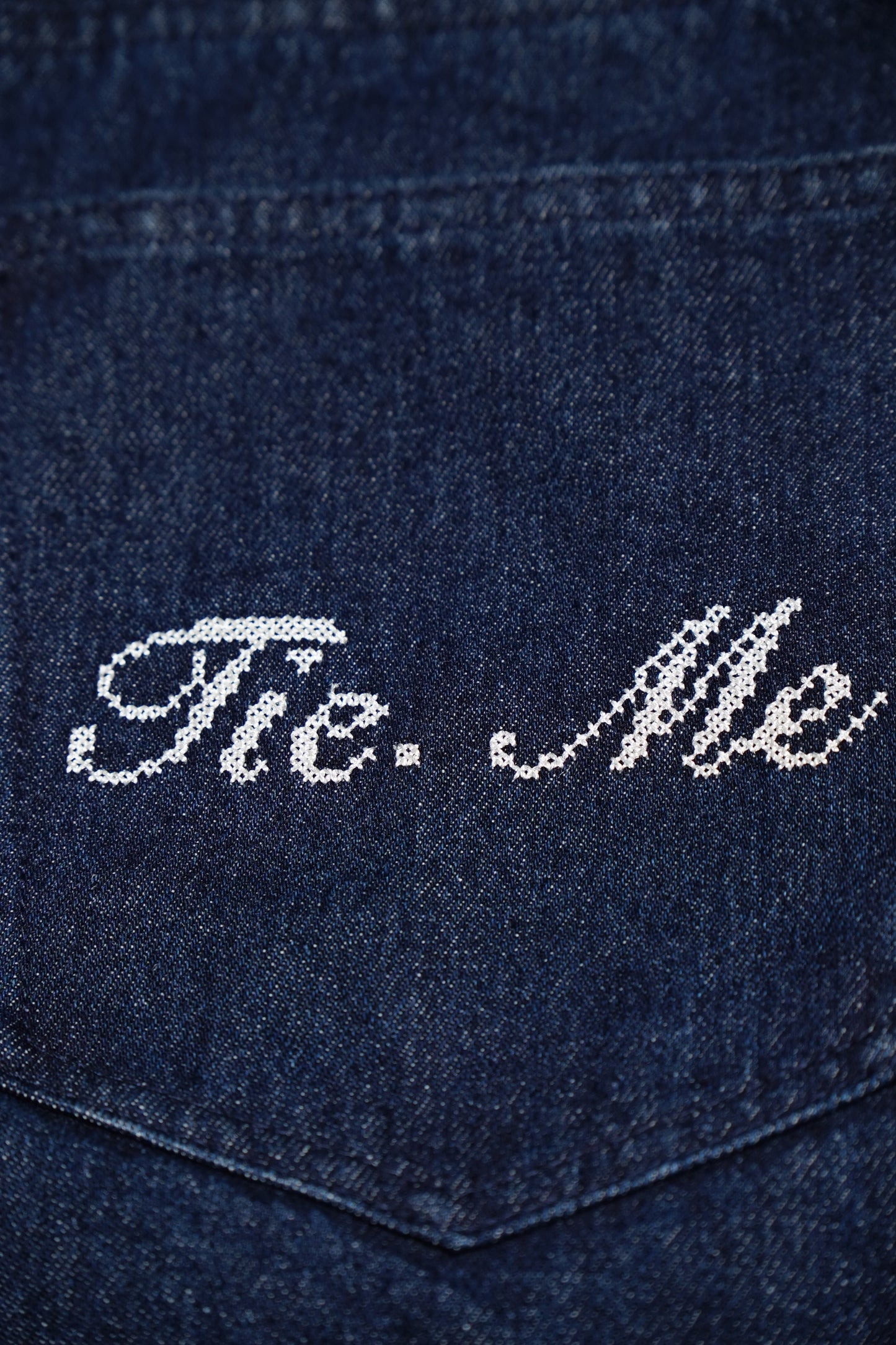 secret dot longline denim