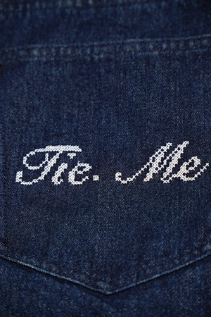 secret dot longline denim
