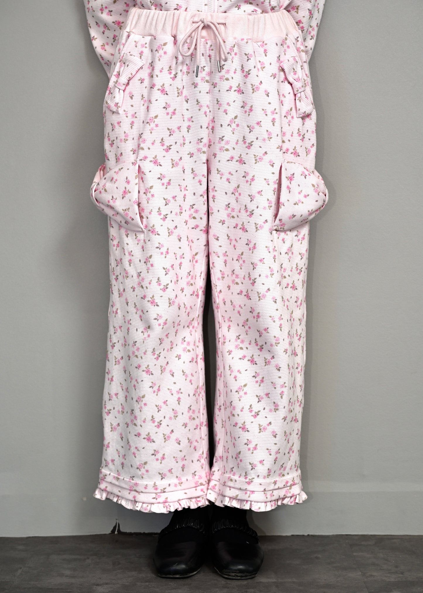 flower waffle ribbonful lounge pants
