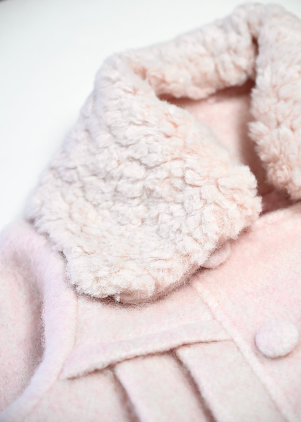 grace fur collar wool long coat