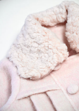 grace fur collar wool long coat
