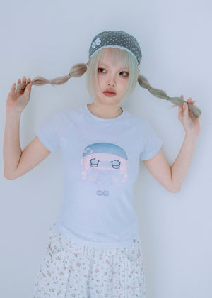 【HUHUEE】gallery girl Tee-slim