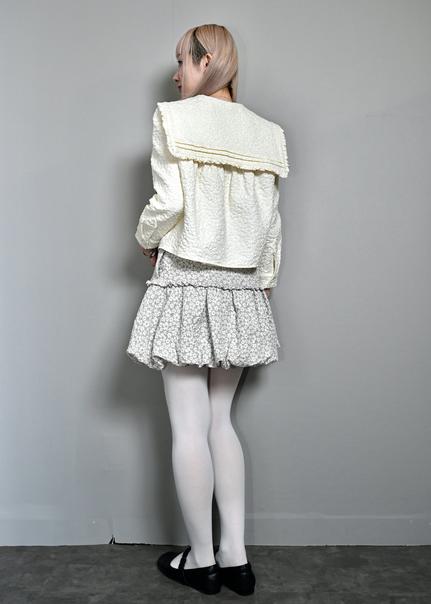 【8月下旬発送】glossy bloom balloon skirt