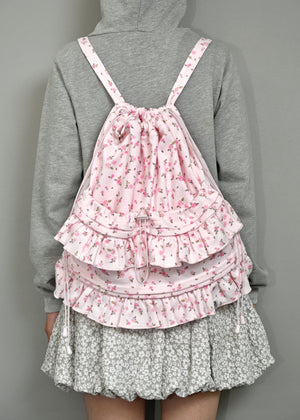 flower waffle frill knapsack