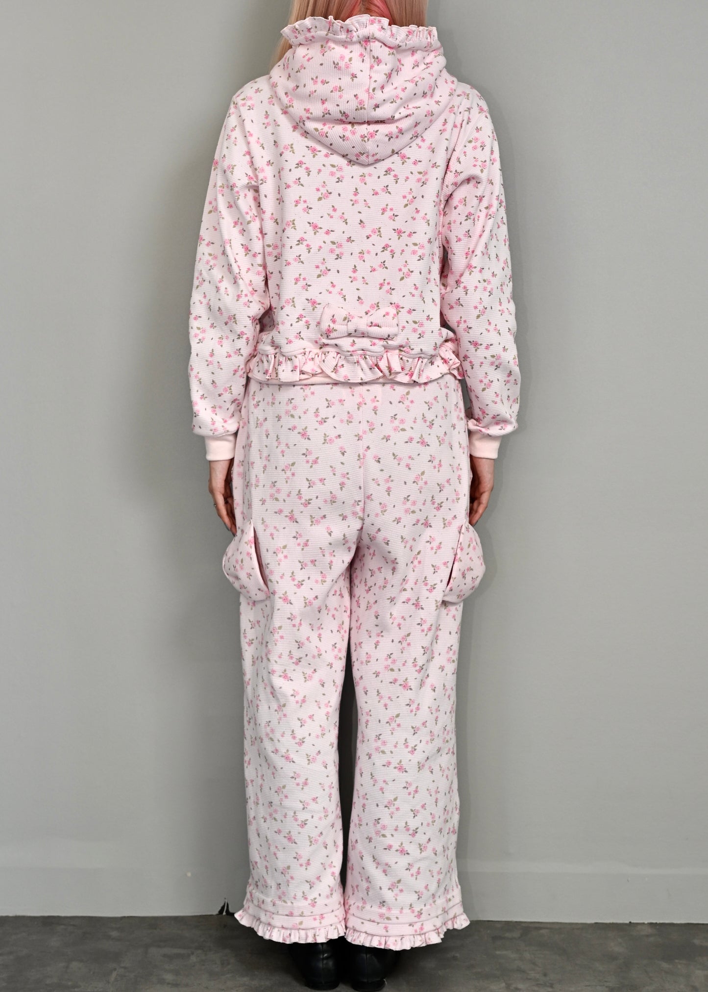 flower waffle ribbonful lounge pants