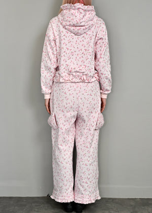 flower waffle ribbonful lounge pants