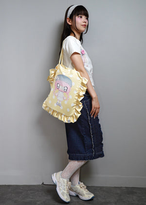 【HUHUEE】gallery girl satin frill bag