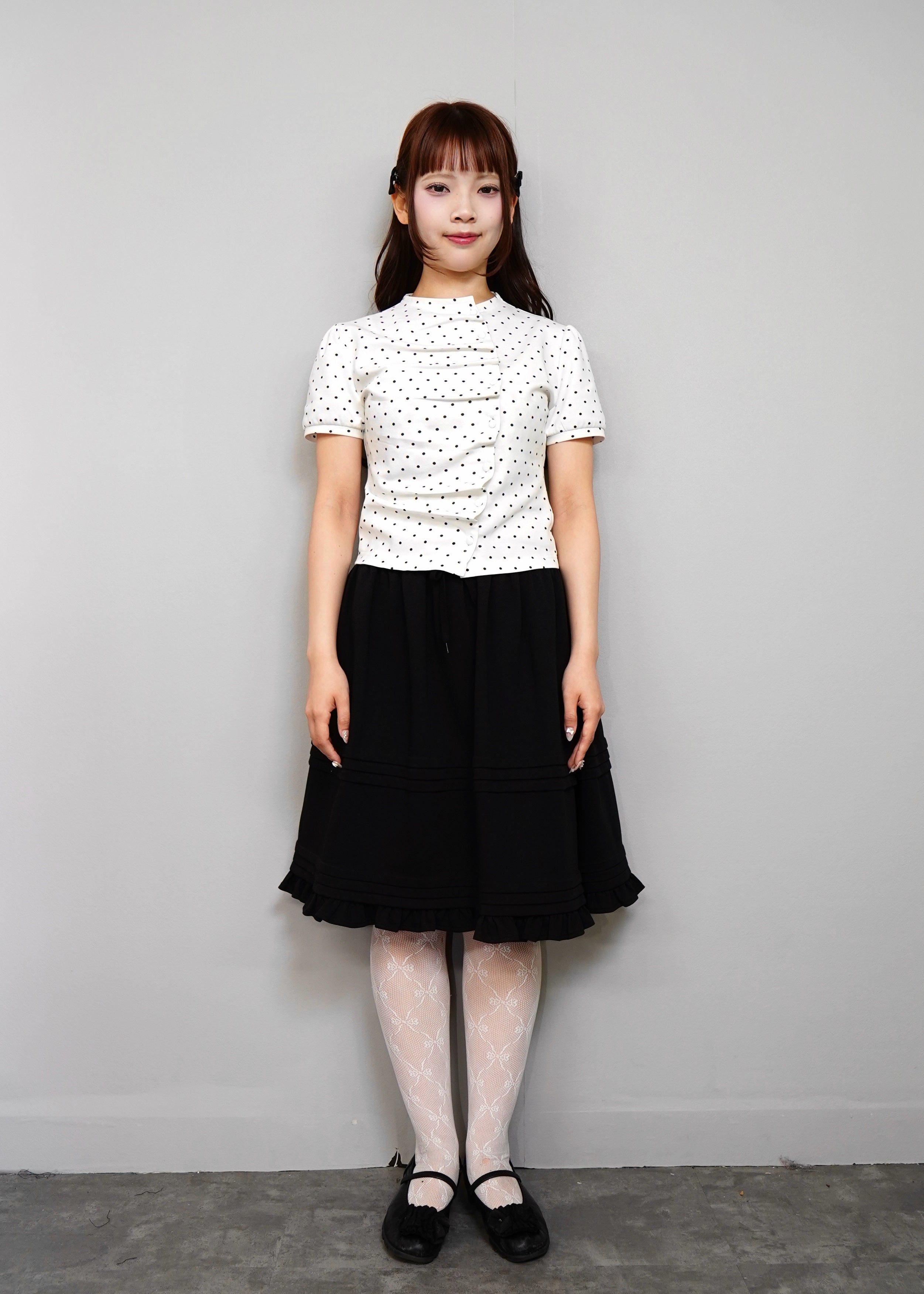 トップス Tie.me button up T-shirt button up T-shirt-dot – Tie.Me