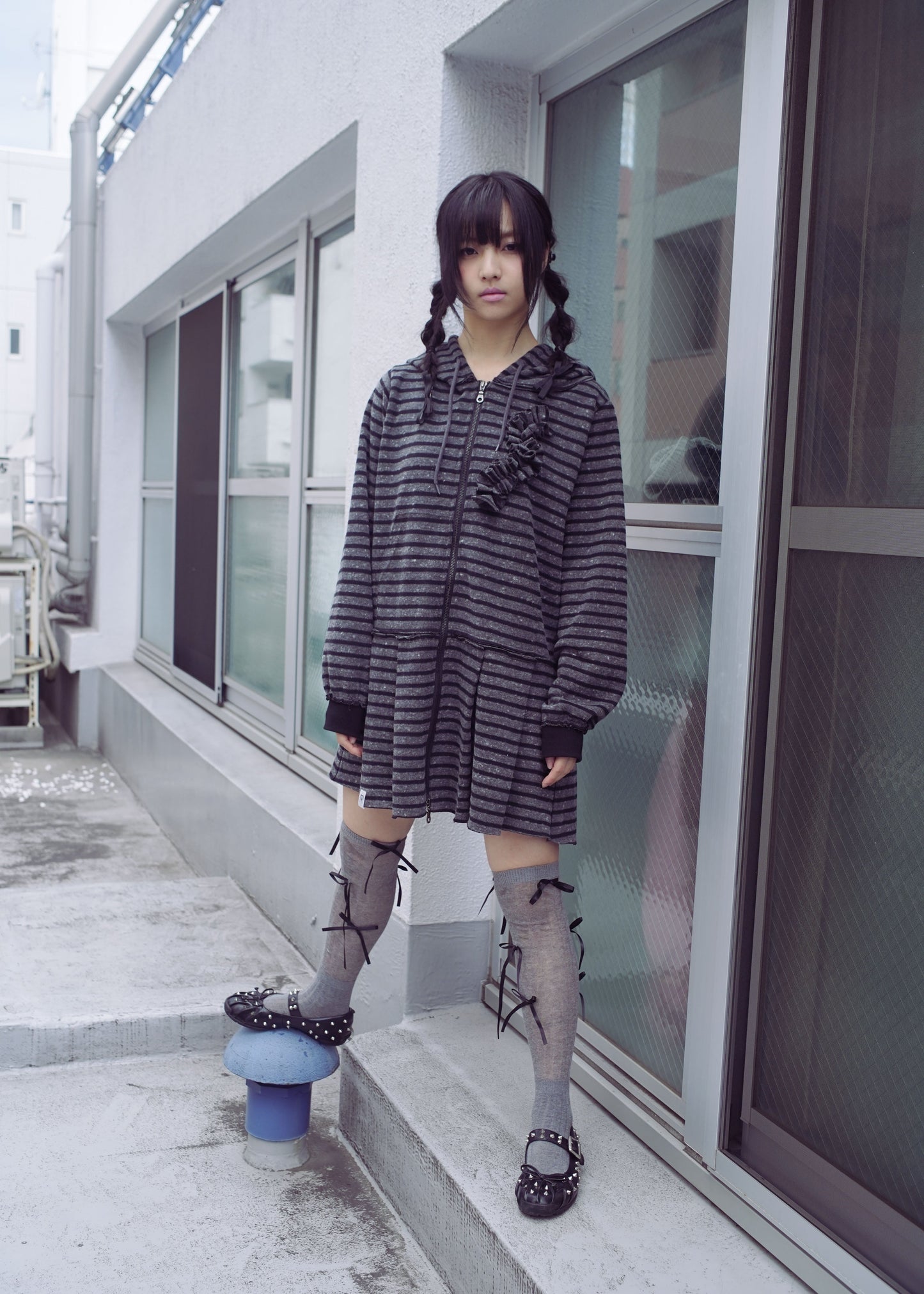 【新色&再入荷】double-zip pleated one-piece