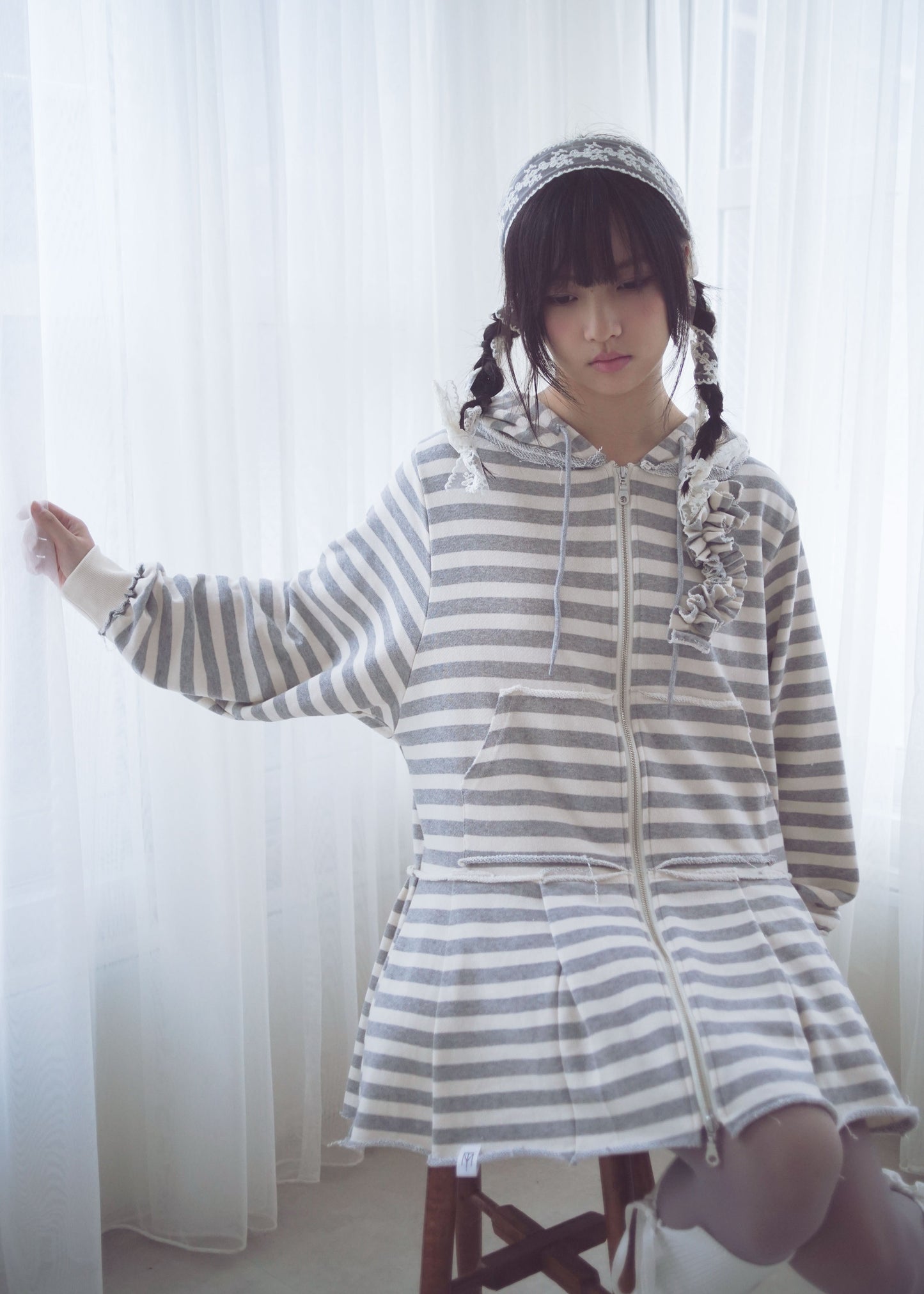 【新色&再入荷】double-zip pleated one-piece