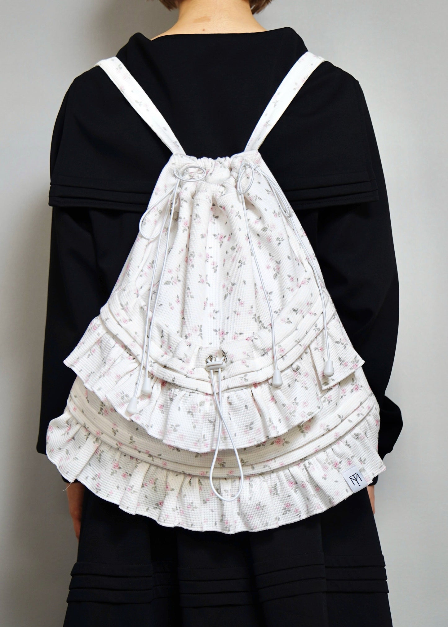 flower waffle frill knapsack