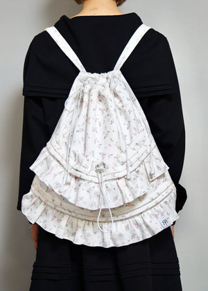 flower waffle frill knapsack