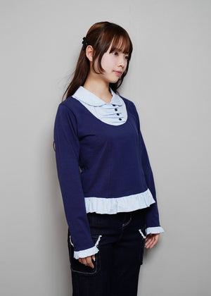 button up shirt layered tee