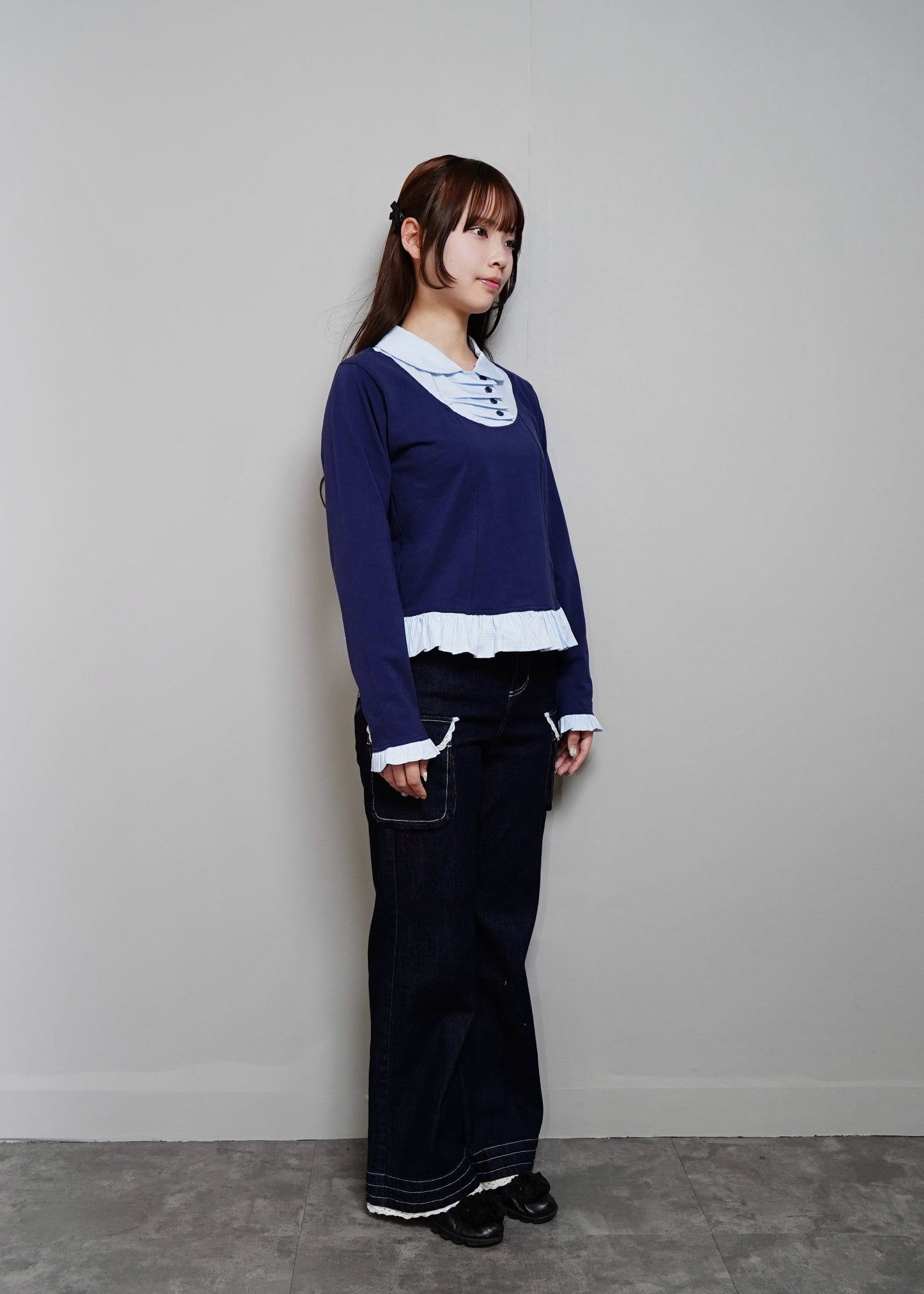 button up shirt layered tee