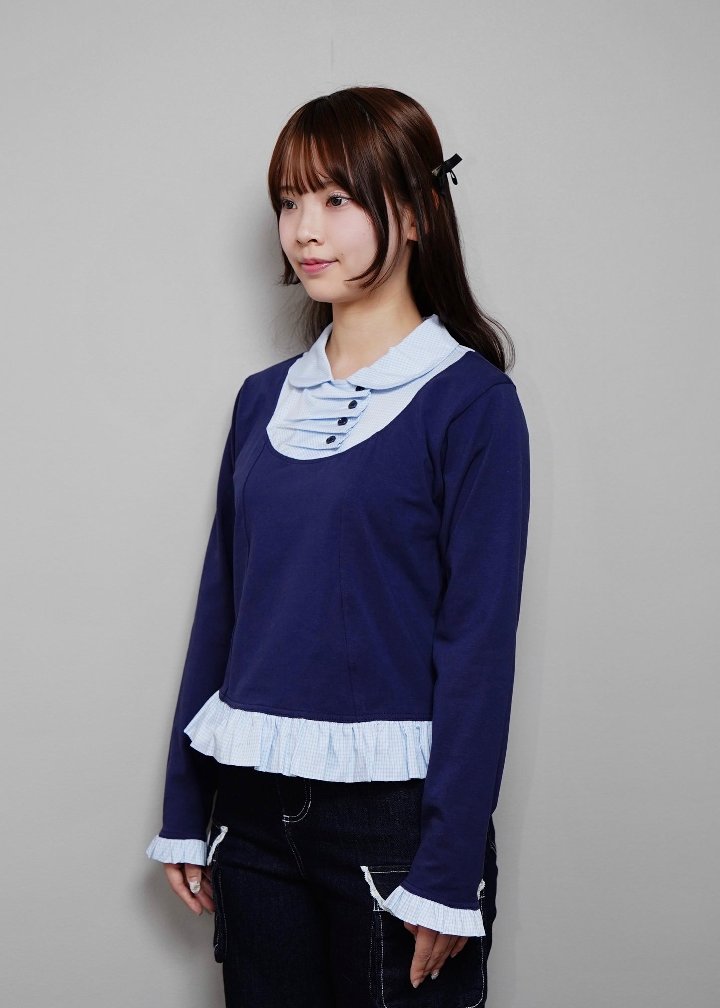 button up shirt layered tee