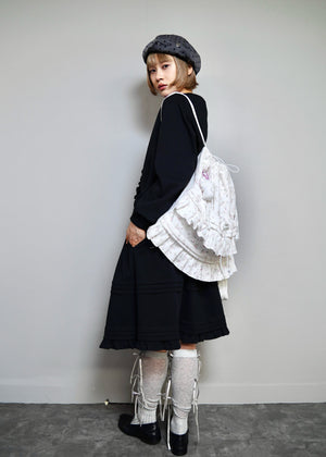 flower waffle frill knapsack