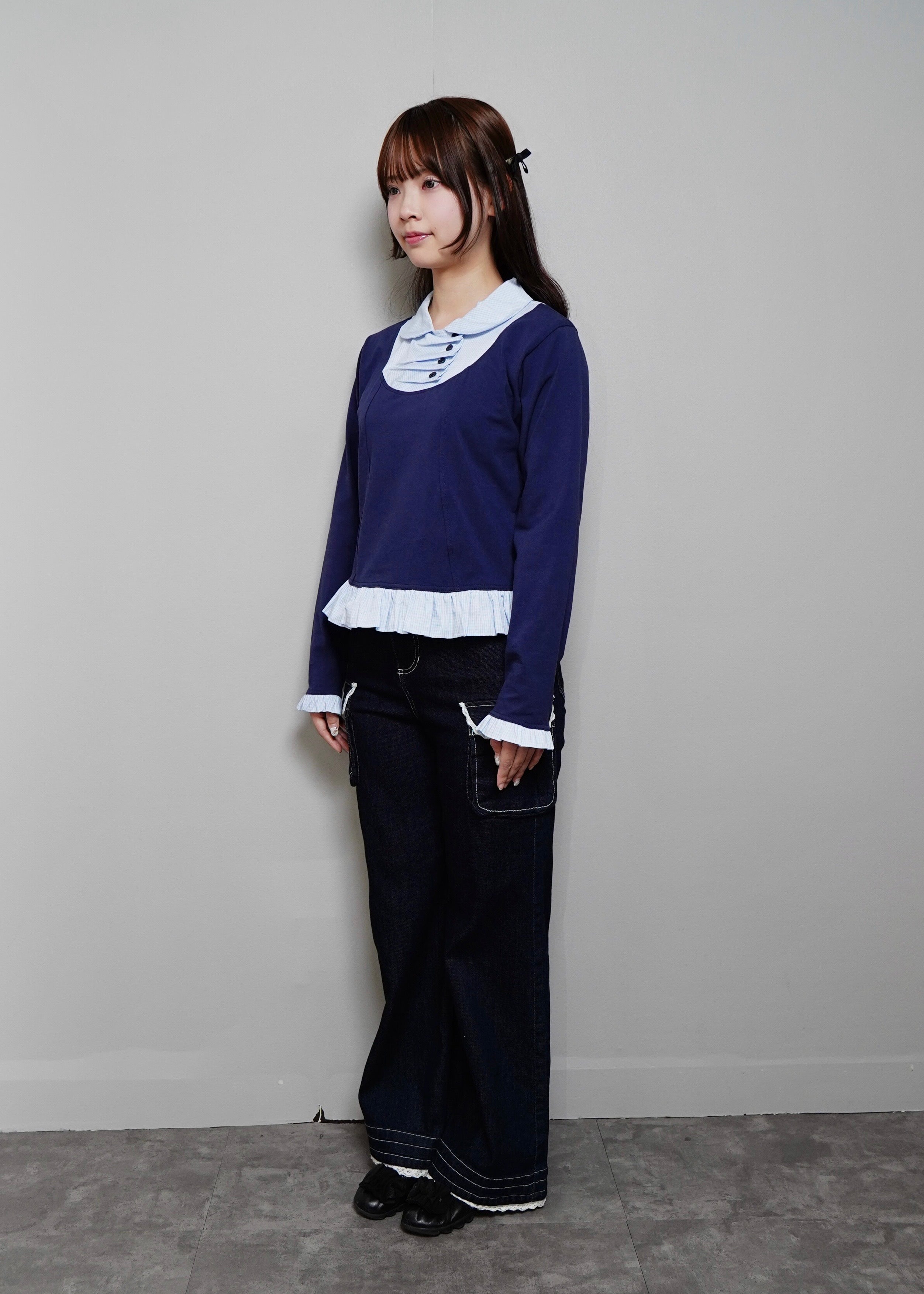 button up shirt layered tee – Tie.Me