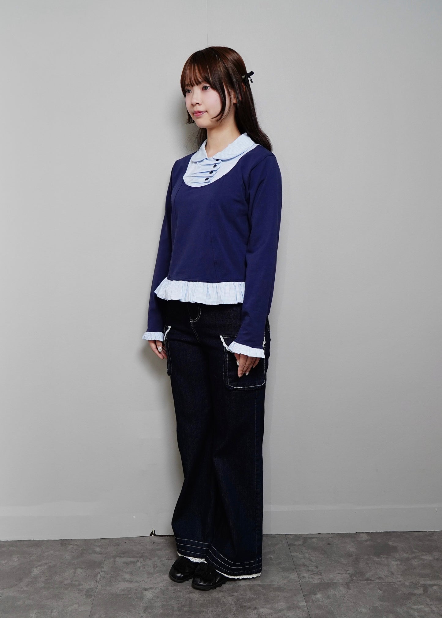 button up shirt layered tee