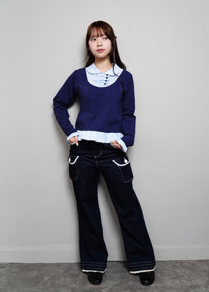 button up shirt layered tee