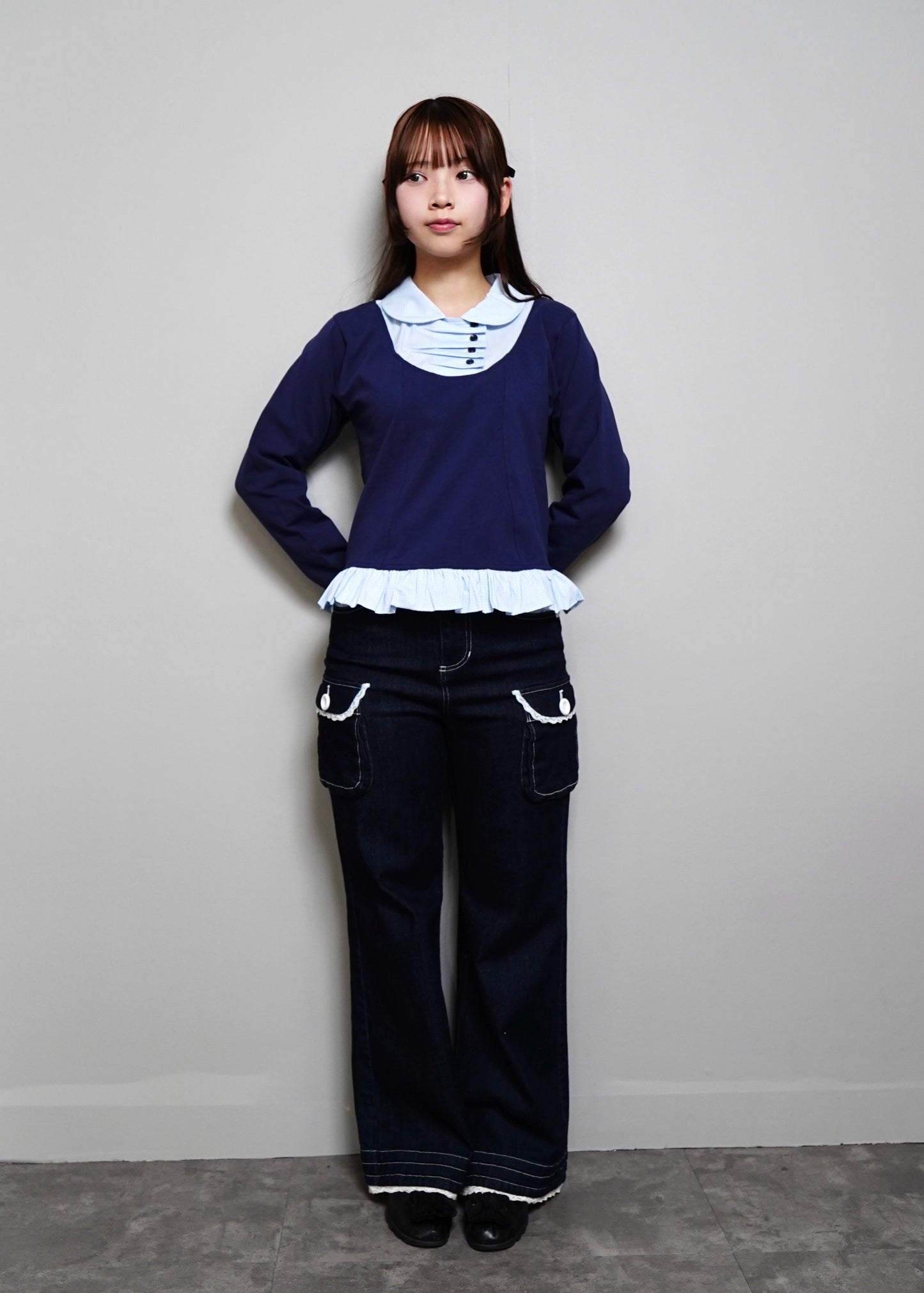 button up shirt layered tee