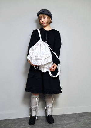 flower waffle frill knapsack