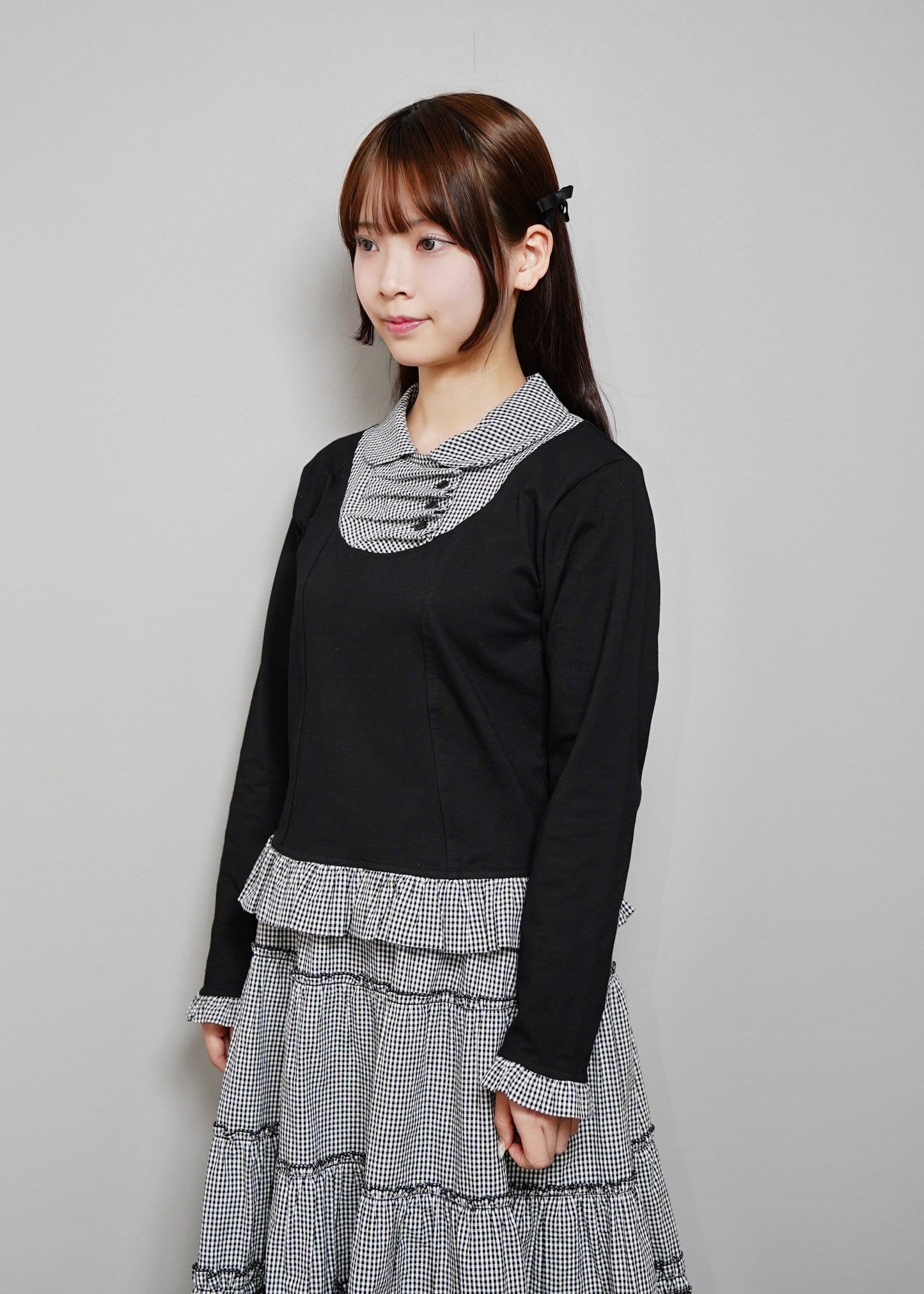 button up shirt layered tee