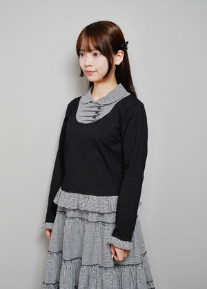 button up shirt layered tee