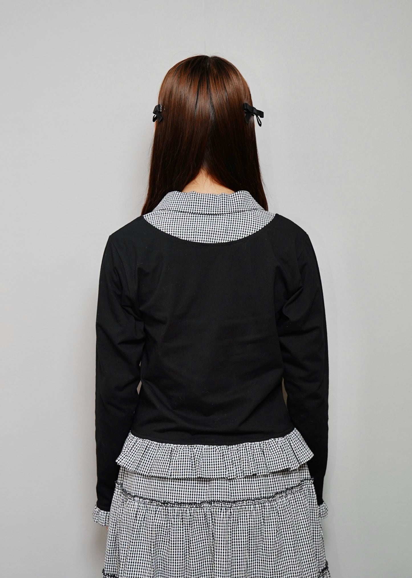 button up shirt layered tee