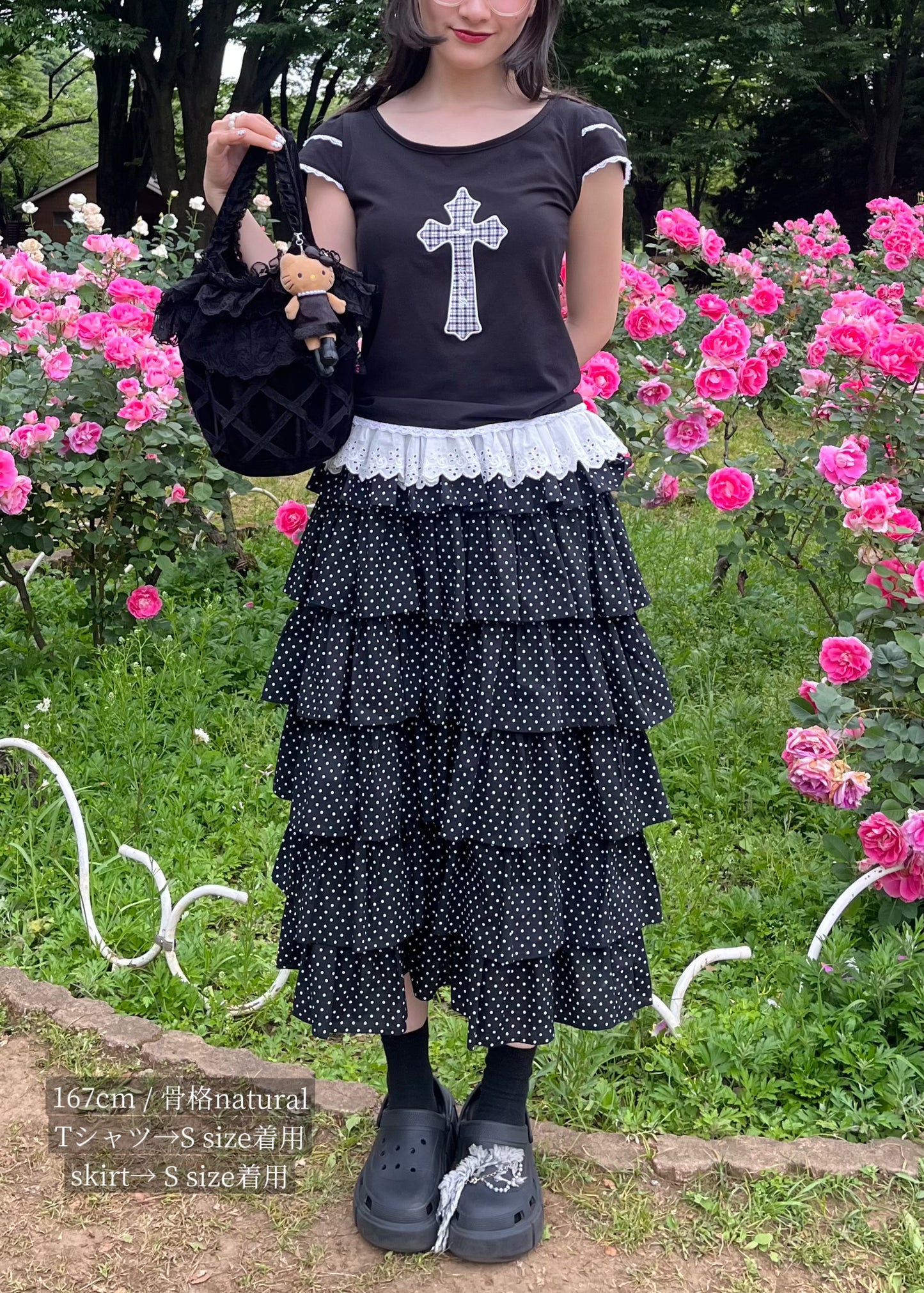 cross rose tee