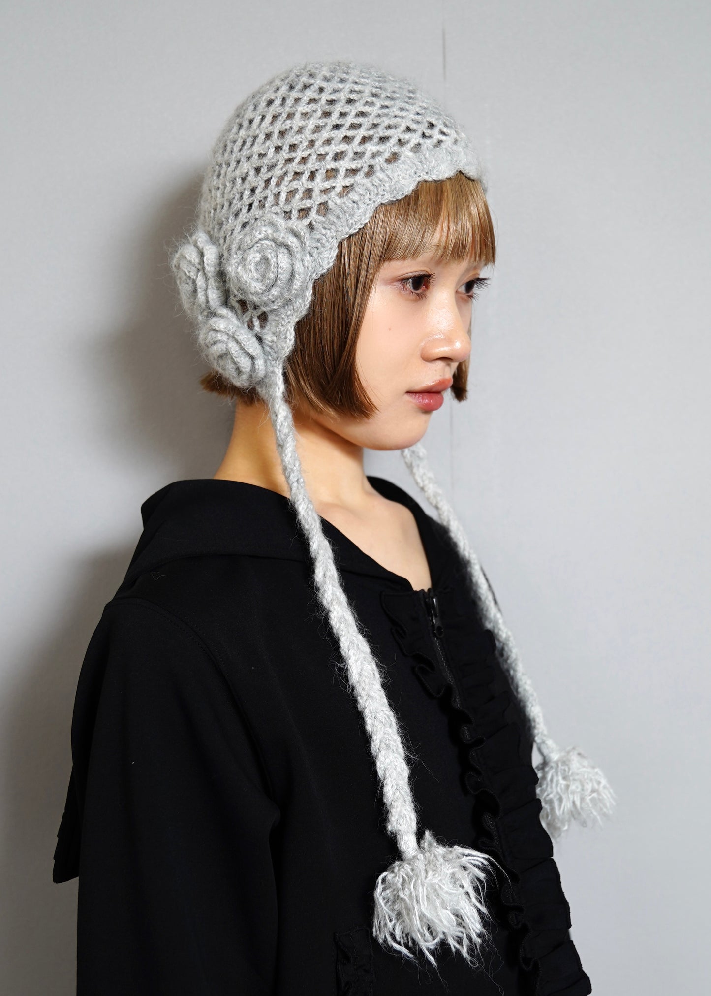 handmade rose beanie